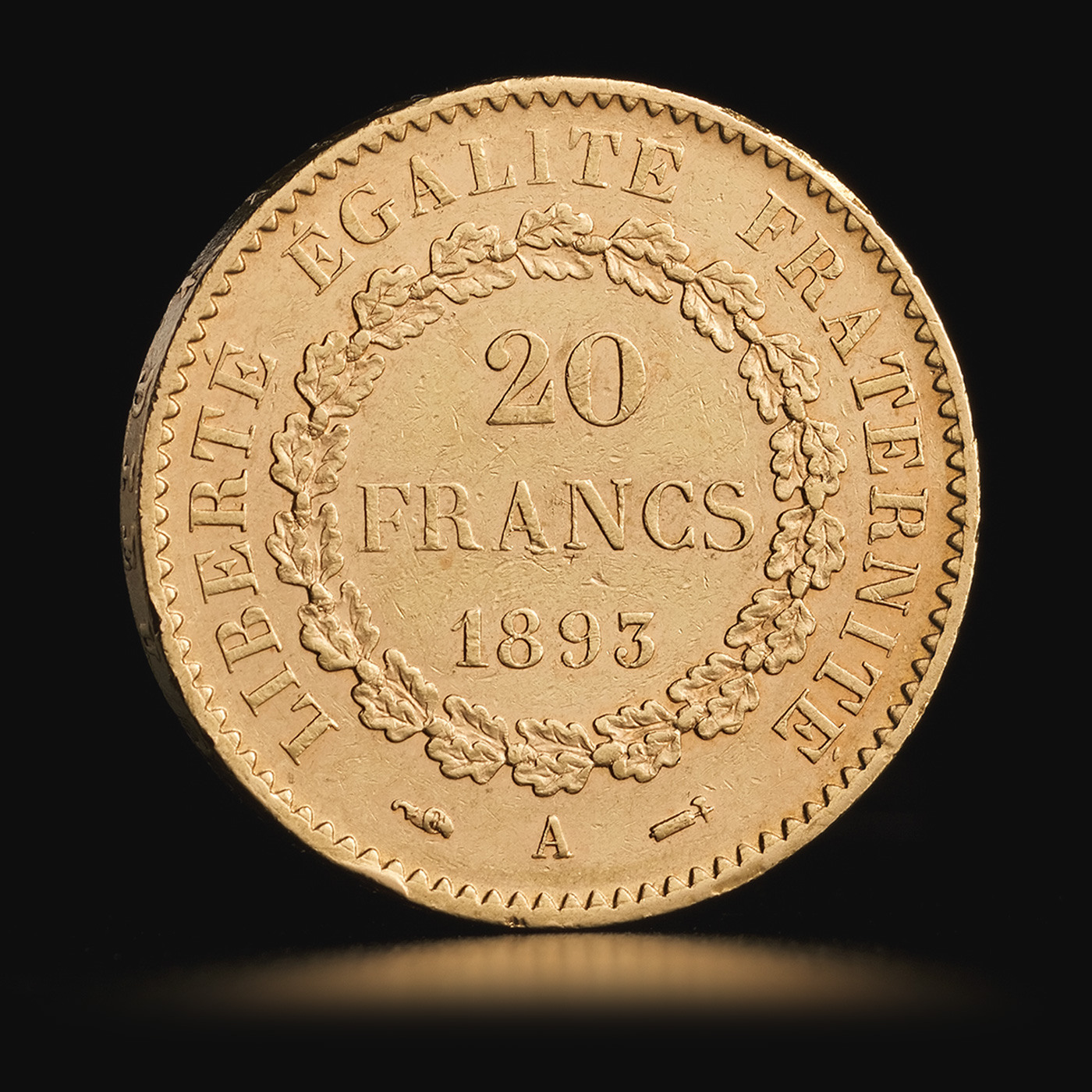 French 20 Francs Angel Genius Gold Coin Tavex Lithuania